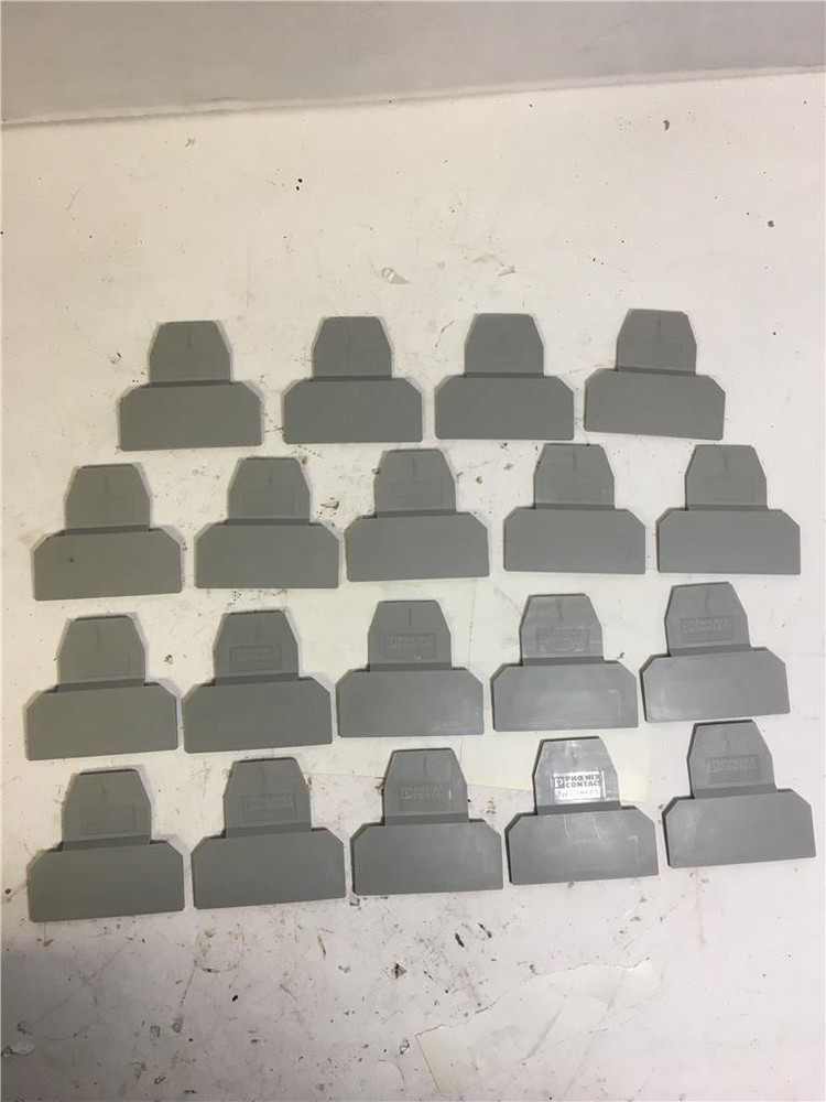 (Lot of 19) Phoenix Contact Terminal Block End Cover Type D-UKK3/5