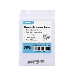 10X Dental Orthodontic Buccal Tubes 1st Molar Roth 022 Tube Convertible AZDENT
