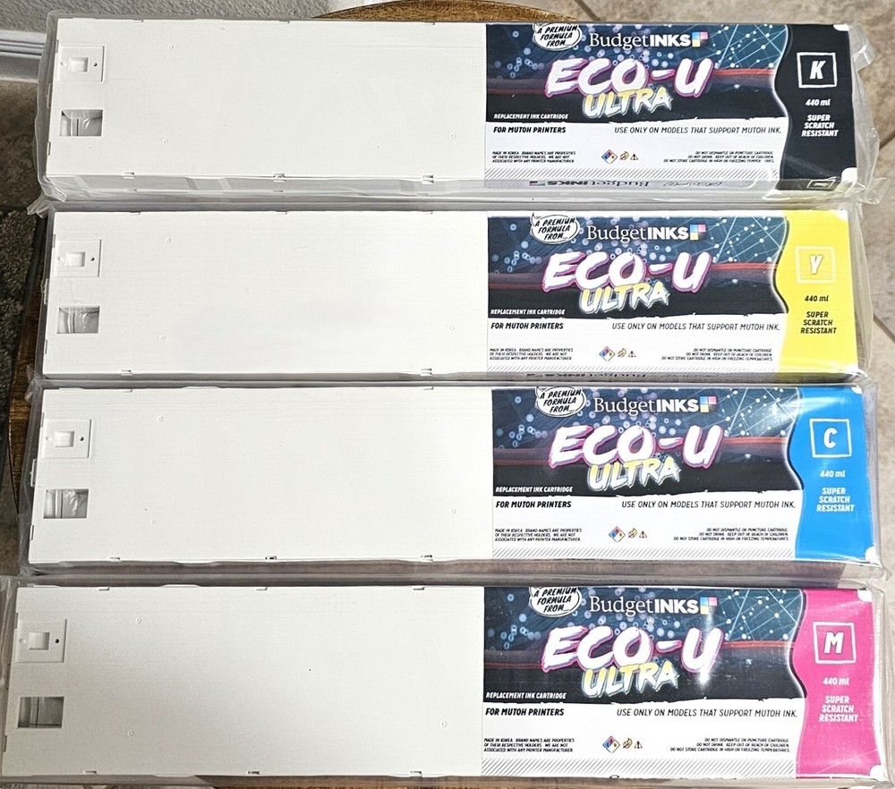 Eco-4 Ultra Compatible Ink Cartridges Mutoh Valuejet 5x440ML Eco Solvent Printer