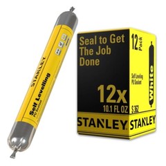 Stanley Self Leveling Polyurethane Sealant Sausage – White, 20.3oz 12 Pack