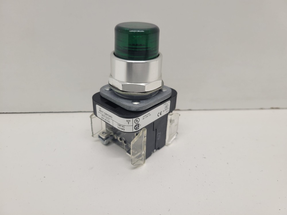 GOOD USED! ALLEN-BRADLEY GREEN ILLUMINATED PUSH BUTTON 800T-QBH24G
