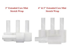 Extended Core Mini Stretch Wrap Shrink Film Clear with Handle – Size & Rolls