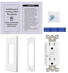 15AMP GFCI Outlet Receptacle Tamper Resistant – ETL Listed, White GFI TR WR GFCI