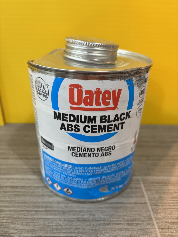 Oatey Medium Black ABS Cement Pipe Weld Glue LOW VOC 32 oz 2 pk