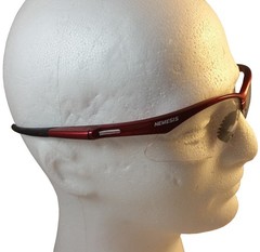 Jackson Nemesis Metallic Red Frame Safety Glasses w/ FF Clear Lens + Free Ship