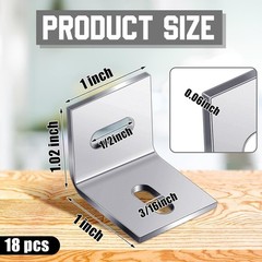 18 Pcs 1X1 Inch Heavy Duty Wood Table Top Expansion Bracket Steel Z Clips Fasten