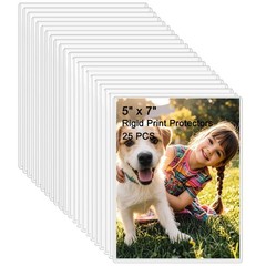 25PCS 5″ x 7″ Clear Rigid Card Sleeves – Waterproof Hard Plastic Protectors f…