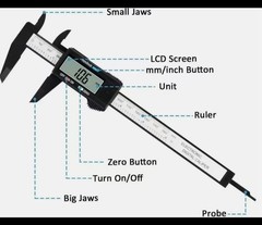 6″ 150mm Electronic Digital Caliper Micrometer – Carbon Fiber Composite – New