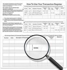 12 Pack Checkbook Register, Check Registers for Personal Checkbook, 6″ × 3″, Bla