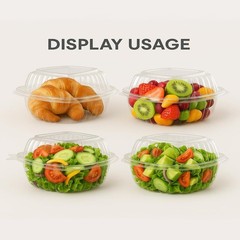 Dart C53PST1 5.3″ ClearSeal Hinged Clamshell Container – 13.8oz – Case of 500