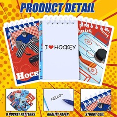 24 Pieces Ice Hockey Mini Notepads Hockey Party Favors Small Notebooks Sports…