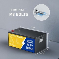 48V 100Ah LiFePO4 Lithium Battery 15000 Deep Cycle BMS for Solar RV Off-grid RV