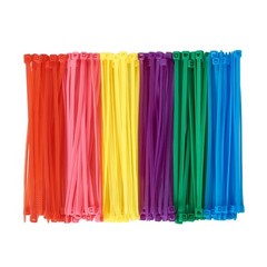600pcs Small Colored Zip Ties 6 Inch Multi-Color Zip Wire Tie for Deco Mesh W…