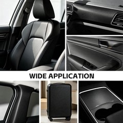 Carbon Fiber Texture PU Faux Leather Repair Tape, -Adhesive Patch Kit for Car…