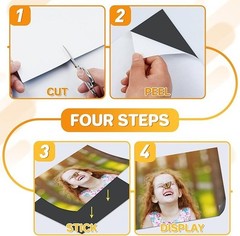 FINDMAG 6PCS Magnetic Sheets 4×6 Adhesive Back Flexible Magnet Paper DIY