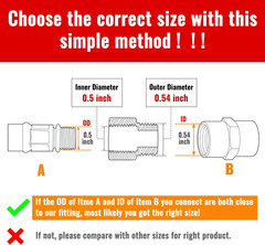 Brass Pipe Fitting Adapters 1/4 Inch Male X 1/4 Inch Female, 1/4” NPT Male to F