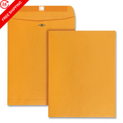 Quality Park 10 x 13 Clasp Envelopes, Gummed, 10 x 13, Kraft