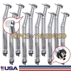 10* Dental USA Dental High Speed Air Turbine Handpiece Standard Head 2/4H