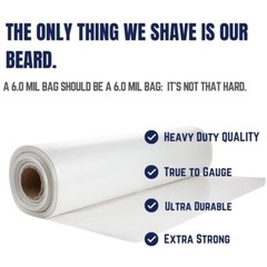 Plasticplace Extra Heavy Clear Plastic Sheeting, 6 Mil, 1 Roll / case