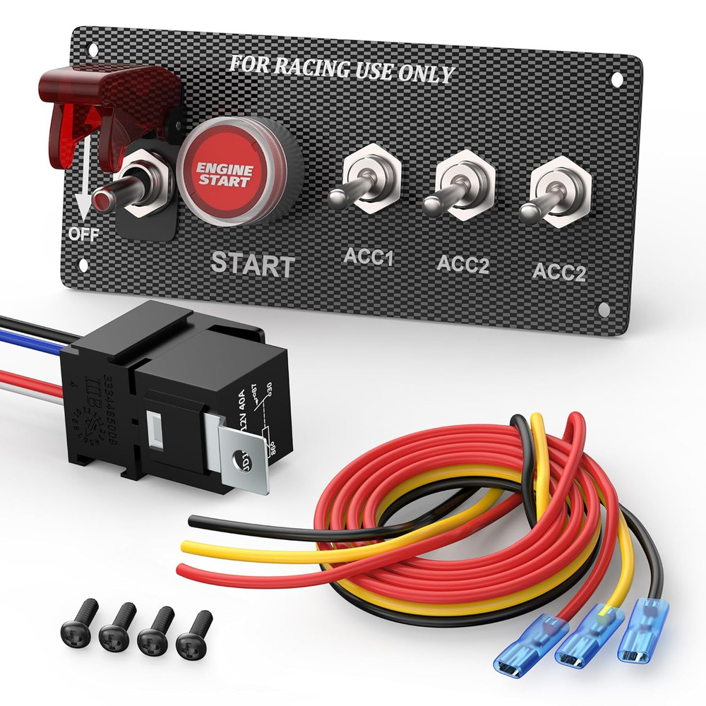 5 in 1 Ignition Switch Panel Boat Toggle Switch Panel DC 12V 30A Racing Switch P