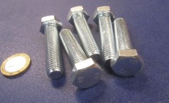 Tap Bolt, FT, 8.8 Zinc Plated Metric, M12 x 1.75 x 40 mm Length, 50 Pc