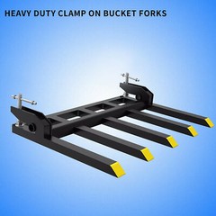 42″ Durable Clamp-On Debris Fork for Tractor and Skid Steer Heavy Duty 2500 LBS
