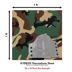 KYDEX Sheet Infused Print 12×12 Inch Woodland Camo Holster Making Hobby USA