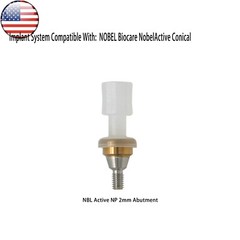 US Dental Attachment Locator Abutment for Nobel Biocare NP/RP 1-5mm Caps Kit
