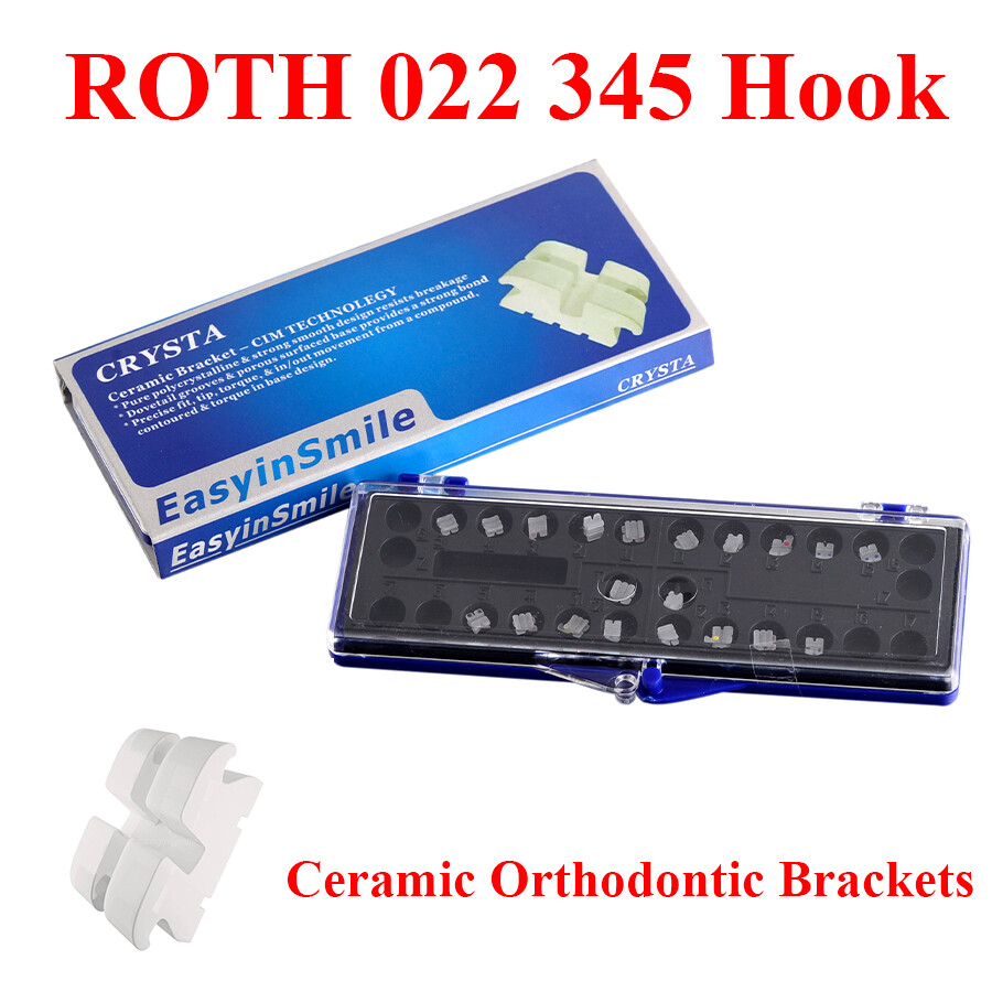 20Pcs/Kit Dental Orthodontic Ceramic Brackets Roth/MBT Orthodontia Brace Dentisy
