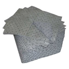 Absorbent Pads Universal 15×19 Inch Gray Heavy Duty 50 Pack Polypropylene