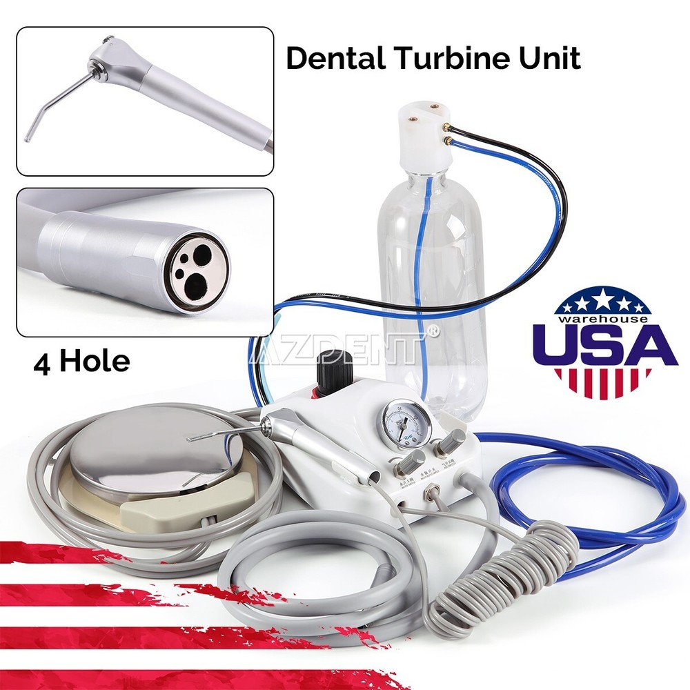 Portable Dental Delivery Unit Air Compressor Syringe Suction /Turbine Unit 4Hole