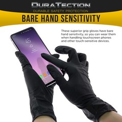 Dura-Gold HD Black Nitrile Disposable Gloves, Box Medium (Pack of 100),