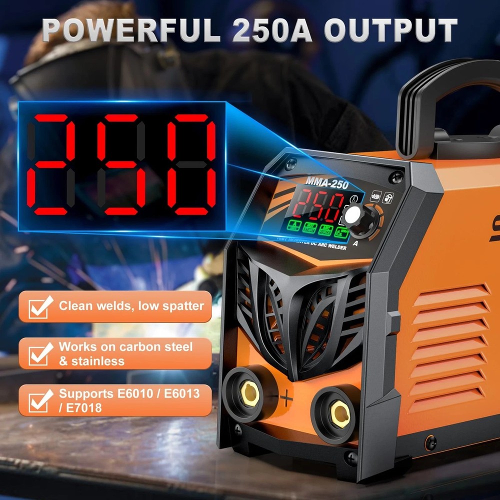 SOARFLY MMA-250 Stick Welder 250Amp ARC Welding Machine 110V/220V New Open Box