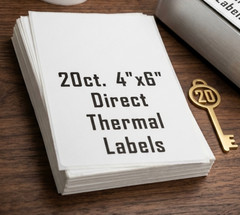 20 4″x6″Fanfold Direct Thermal Shipping Labels Blank for Zebra and Rollo Printer