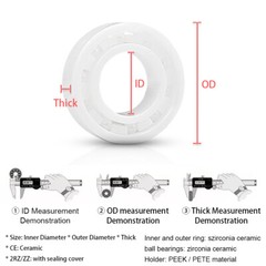 ZrO2 Zirconia Full Ceramic Ball Bearing Miniature Bearings Various Sizes