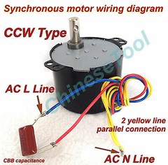 Synchronous Motor 50KTYZ AC 110V 120V 50/60Hz 1 2.5 5 to 100 110 rmp/m CW/CCW 6W