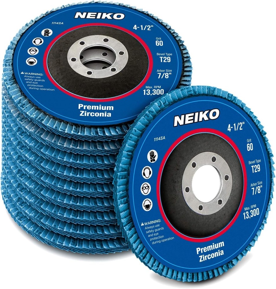 11118A 10 Pack Zirconia Flap Discs 4-1/2 for Angle Grinder, 80 Grit Flapper Whee