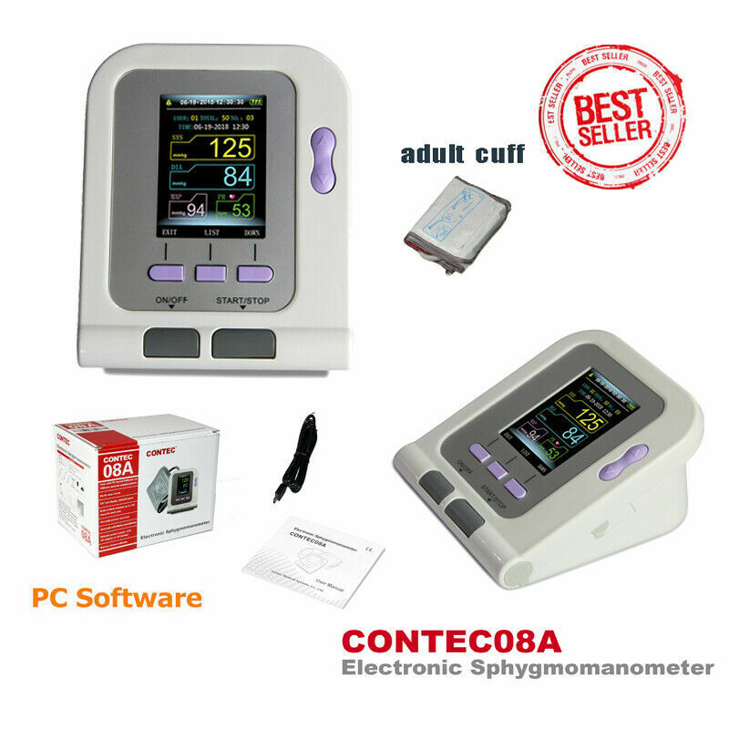 CONTEC08A Digital Upper Arm Blood Pressure Monitor+adultcuff
