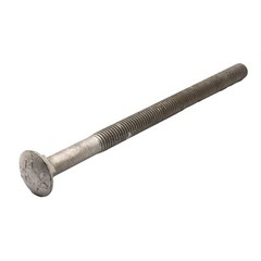 5/8″-11 x 9″ Hot Dipped Galvanized Carriage Bolt, Grade A, 6″ of Thread, Qty 25
