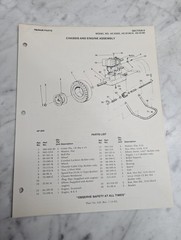 PARKER SWEEPER REPAIR PARTS LIST SHEETS CATALOG MODEL HC-8280 8180-K