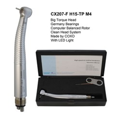 COXO Dental Handpiece 4 Hole LED E Generator CX207-F High Speed Turbine NSK QD