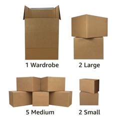 UBMOVE 1 Room Wardrobe Moving Kit 9 Packing Boxes and Moving Supplies