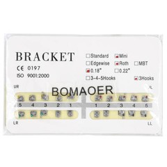 Orthodontic Brackets 20pcs per Pack Mini Roth 0.018″ 3 Hooks 1-100 Packs Dental