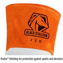 Black Stallion 25K Long Cuff Prem.Grain Kidskin TIG Weld. Gloves 2X-Large