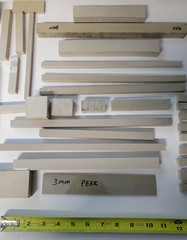 Peek End Cuts Various Sizes 4 Pounds of Materials in Lot