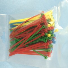 2 X 100pc 4″ Colored Zip Ties 18lb Cable Tie Wraps Smal Size Assorted Colors New
