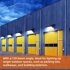 6PACK 125W LED Street Wall Pack Light Dusk to Dawn Sensor Outdoor Garden IP65