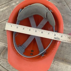 Vtg US Navy Officer E D Bullard Co Orange Hard Hat Adjustable USA