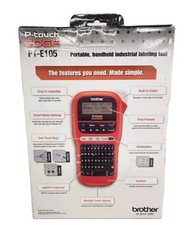 Brother PT-E105 P-Touch Edge Handheld Industrial Label Maker NIB *New*