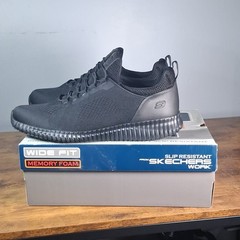 SKECHERS Work Cessnock Slip Resistant Wide Memory Foam Black Men’s 12